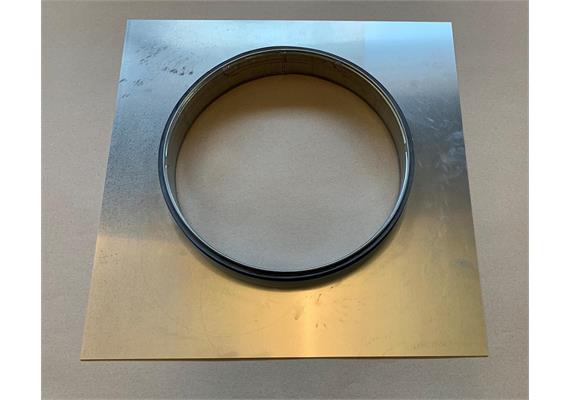 Reduzierstück CR315 mm / Flach  Anschlussblech für Schlauch 315 mm an Flachkanal